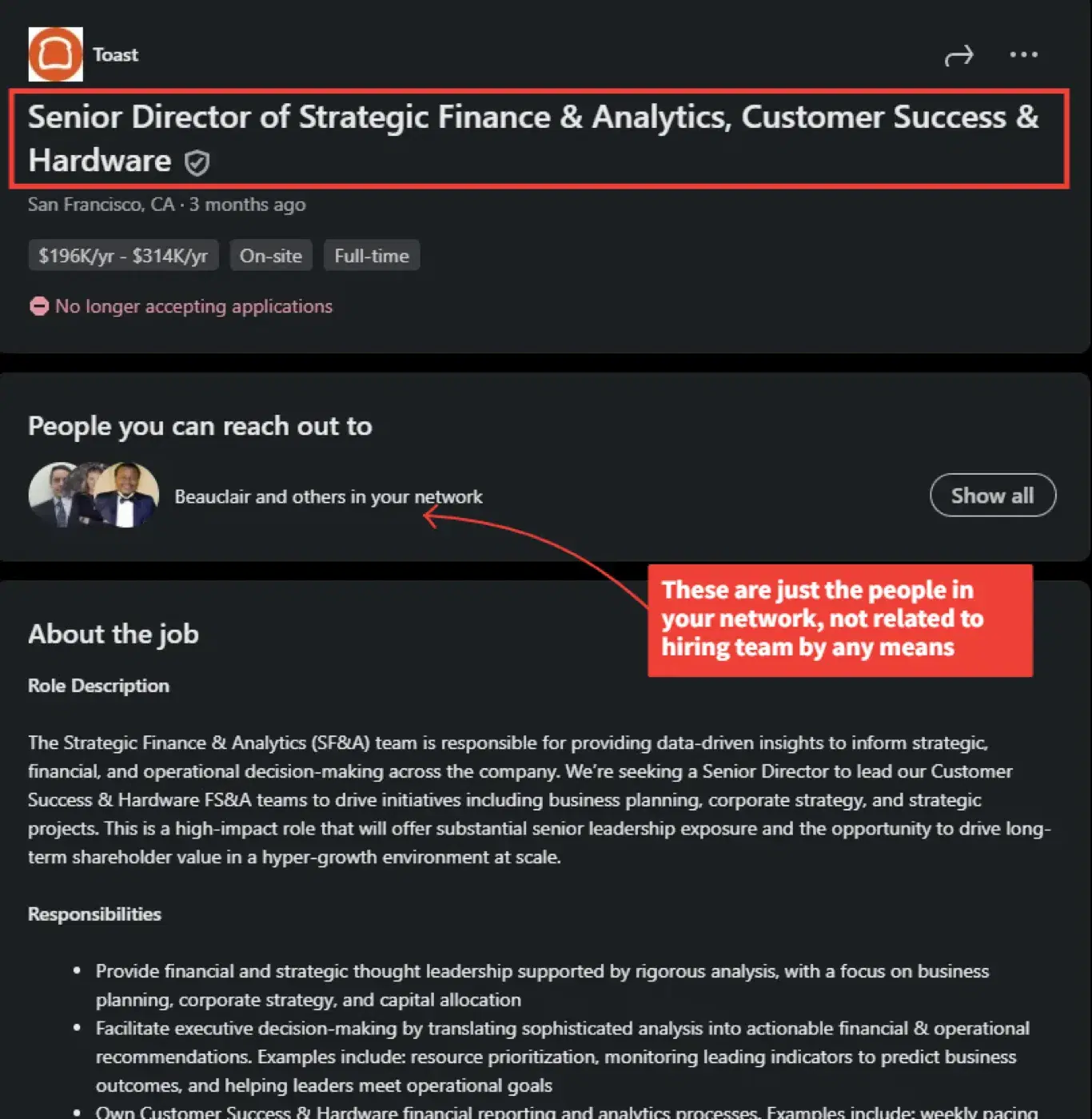 Tapping into Hiring Manager’s Internal network