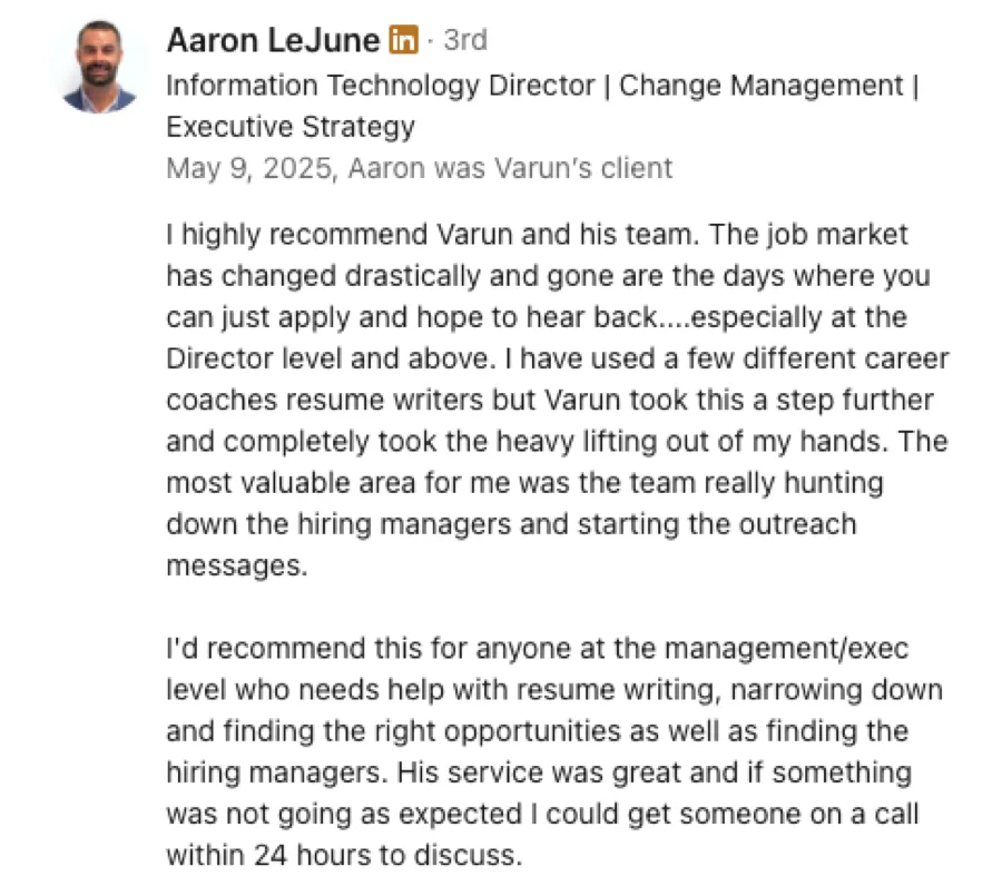 LinkedIn recommendation for Wolf Mentoring