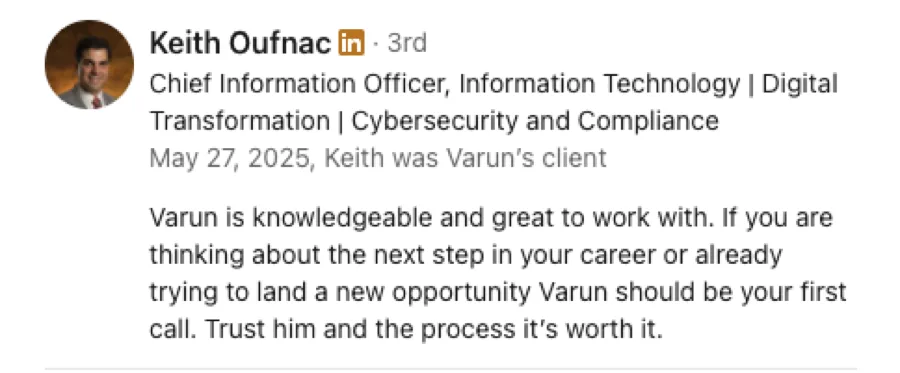 LinkedIn recommendation for Wolf Mentoring